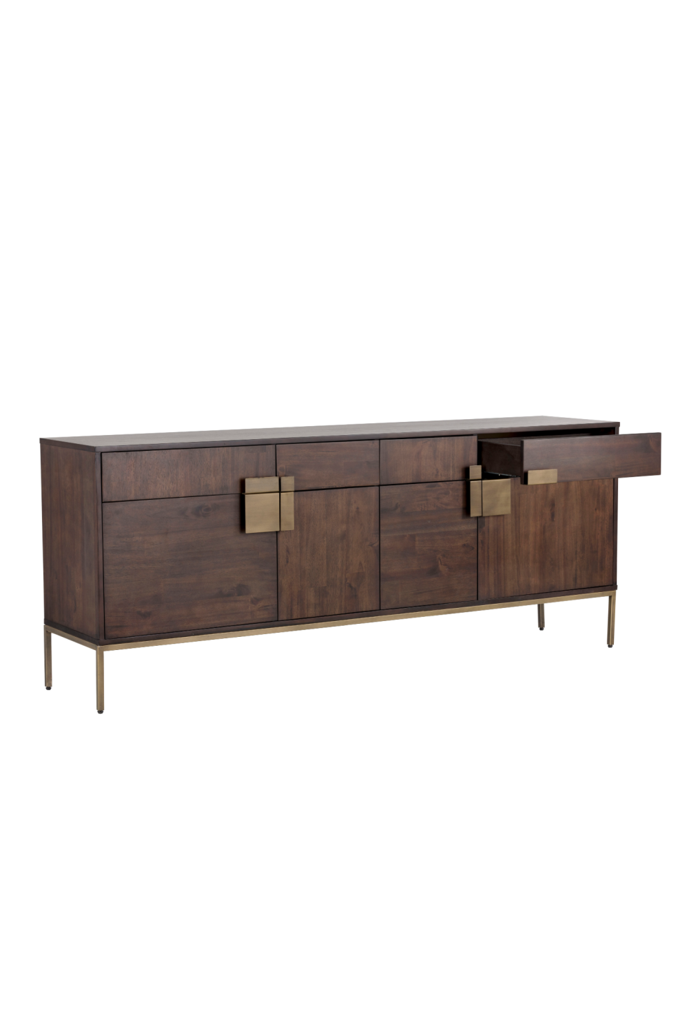 Brown Wooden 4-Drawer Sideboard by Splendido Jade, alternate view 4