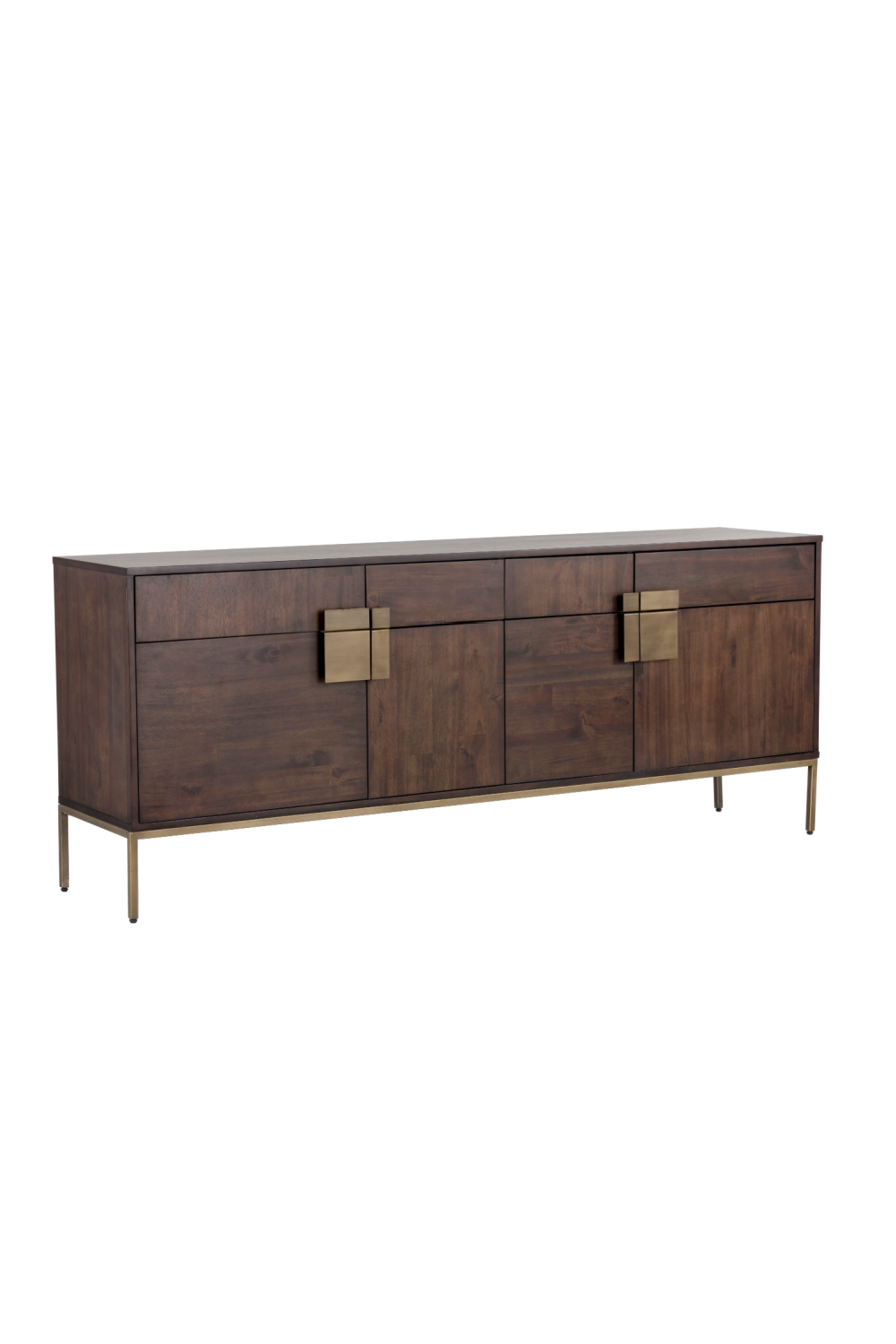 Brown Wooden 4-Drawer Sideboard by Splendido Jade