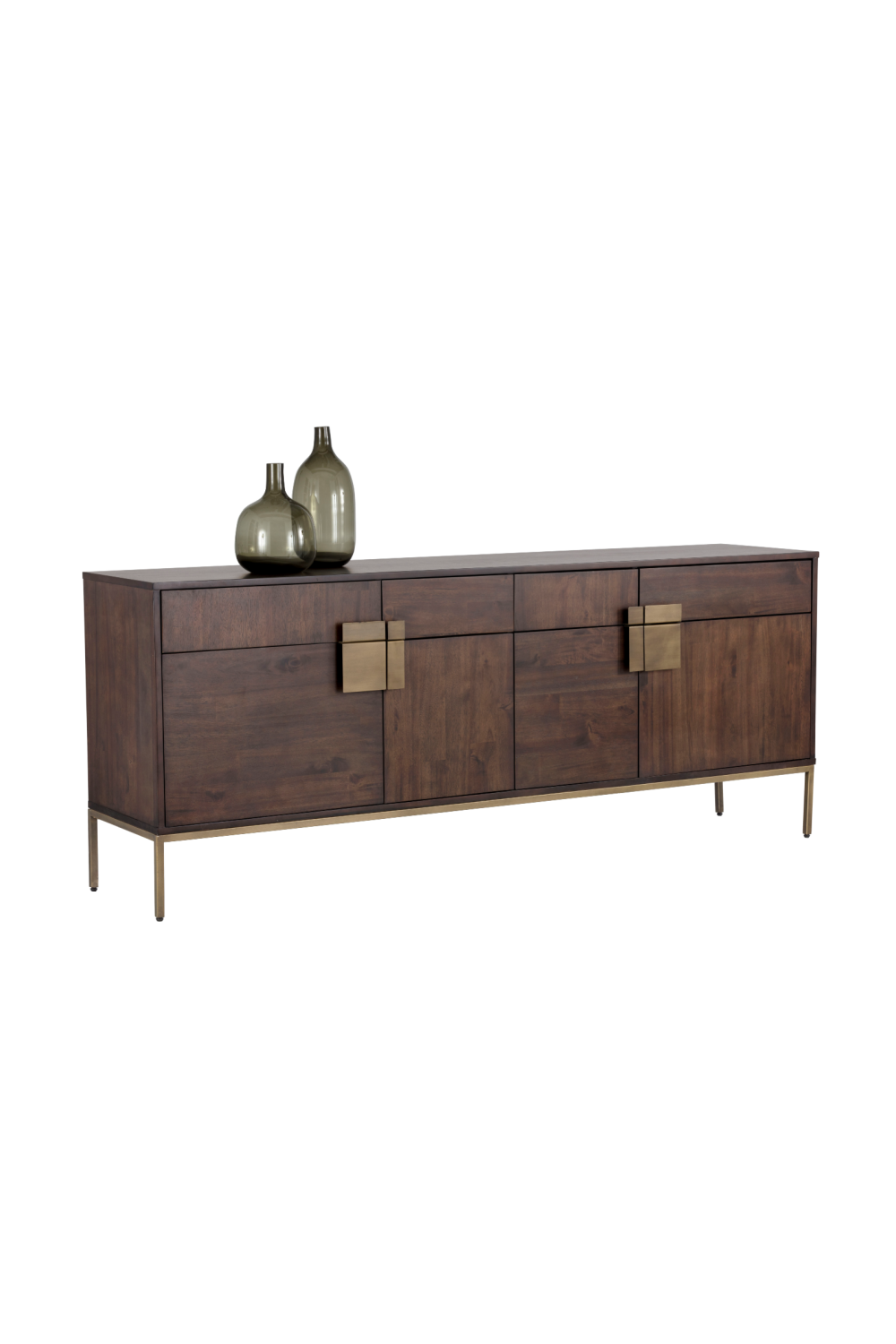 Brown Wooden 4-Drawer Sideboard by Splendido Jade, alternate view 3