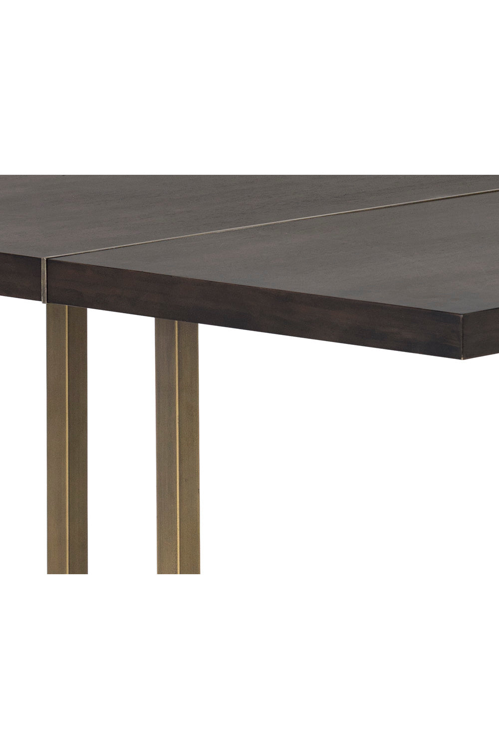 Contemporary Wood & Brass Dining Table by Splendido Jade, alternate view 5