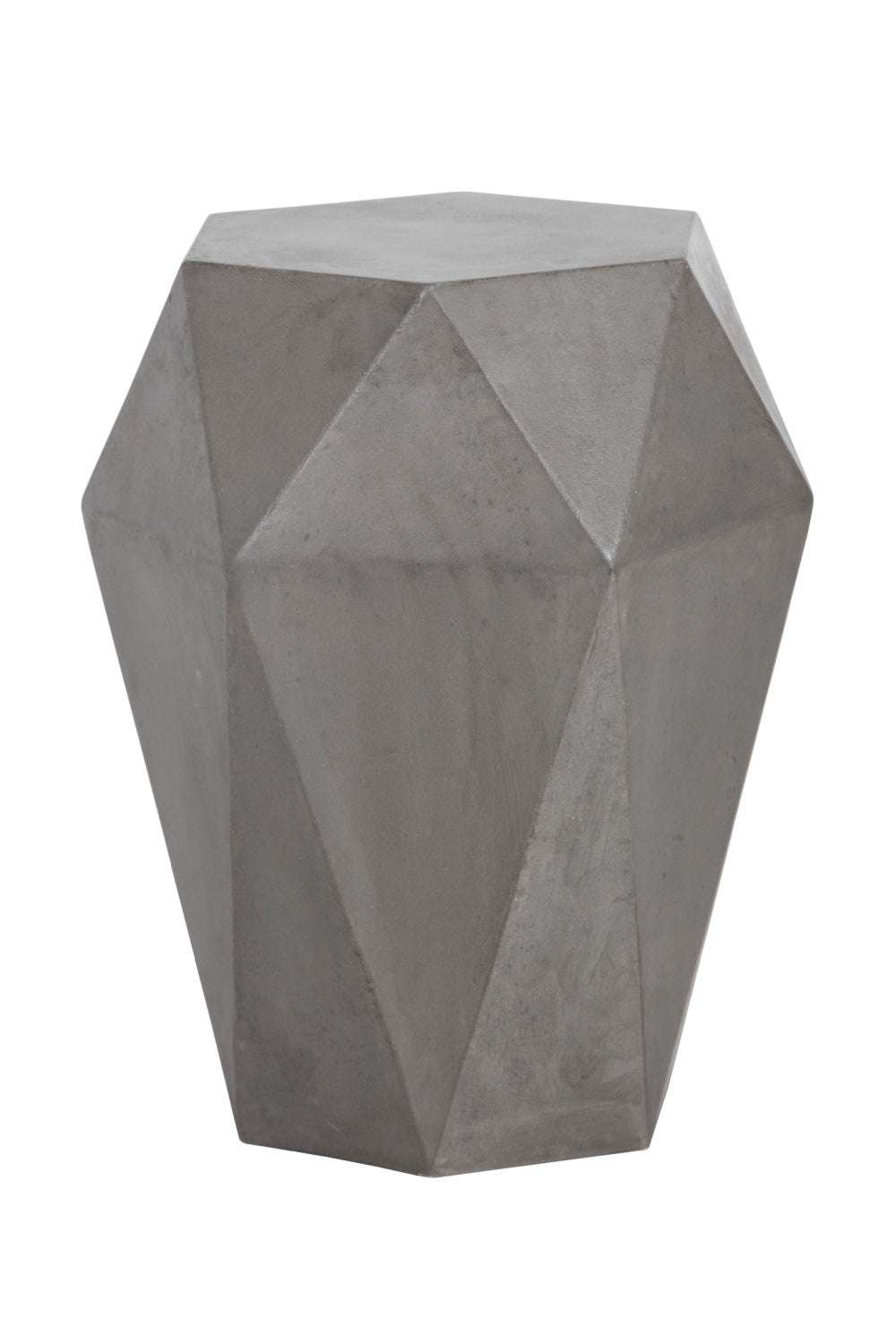 Gray Faceted Indoor/Outdoor End Table by Splendido Constance Side Table