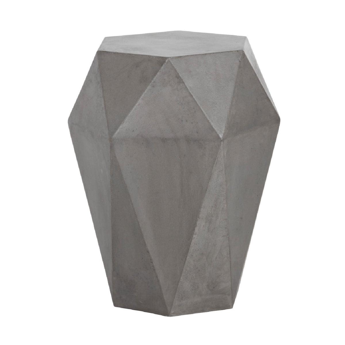 Gray Faceted Indoor/Outdoor End Table by Splendido Constance Side Table, alternate view 2