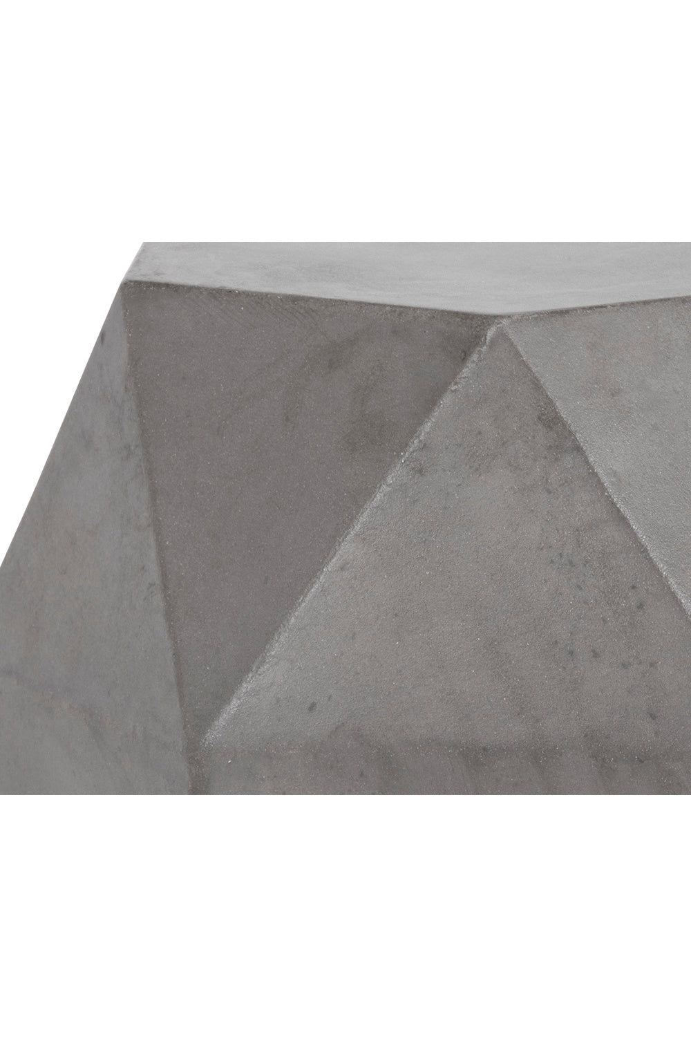 Gray Faceted Indoor/Outdoor End Table by Splendido Constance Side Table, alternate view 4