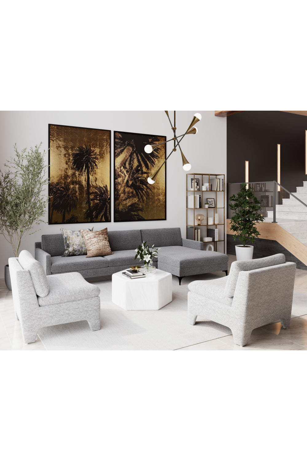 Modern Open Shelving Bookcase | Splendido Eiffel | Oroa.com