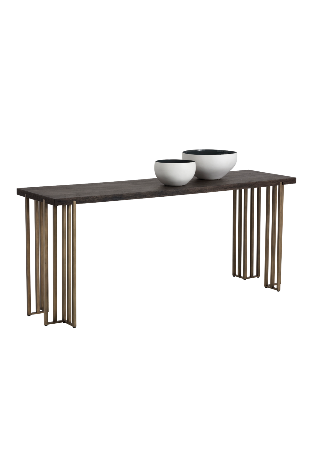 Brown Oak Console Table by Splendido Alto, alternate view 3
