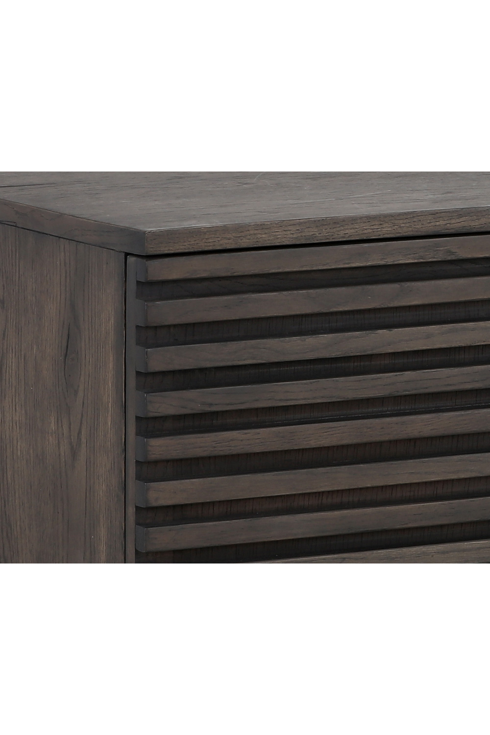 Brown Oak Fluted 4-Door Sideboard by Splendido Paris, alternate view 5