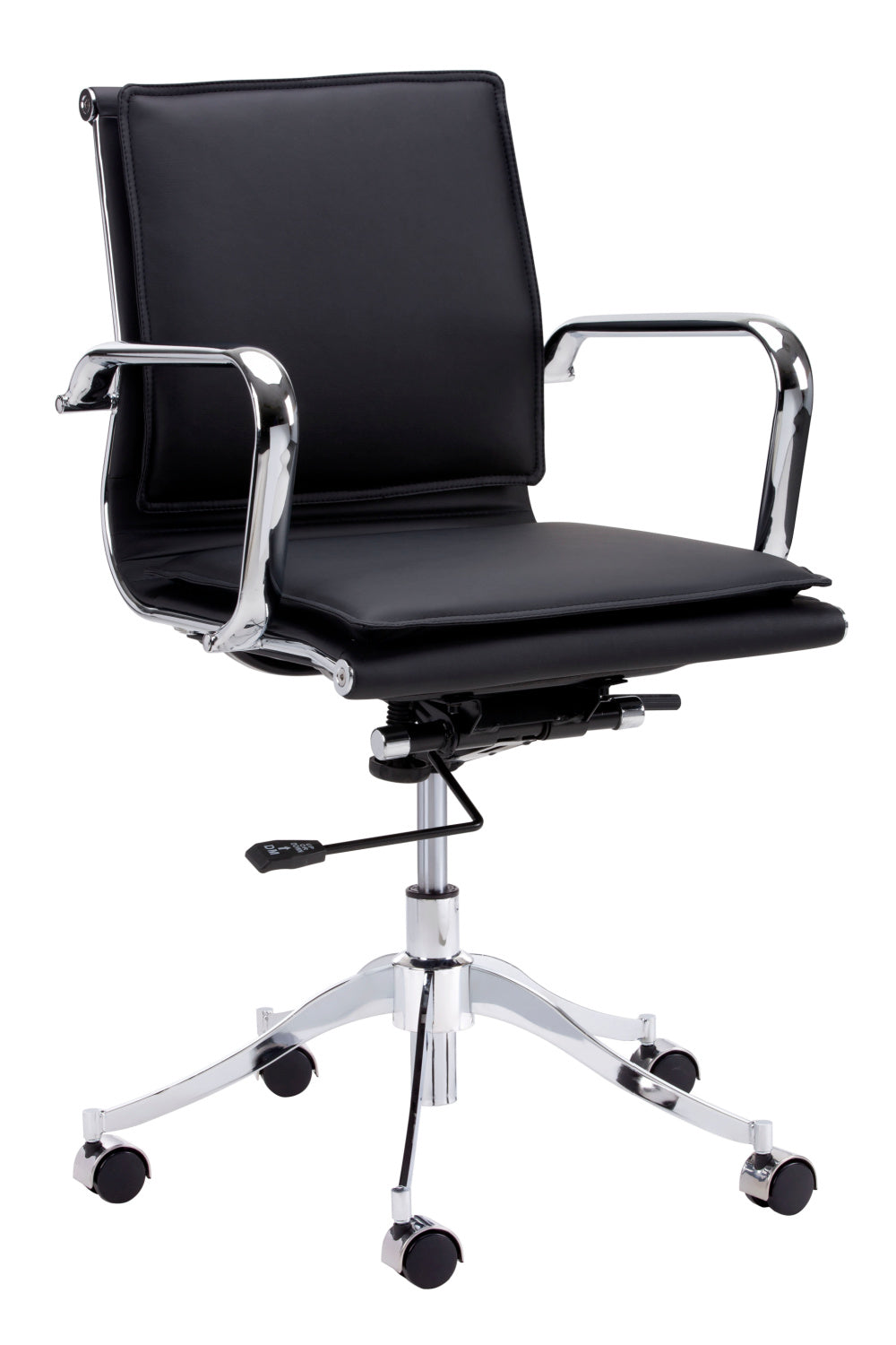 Padded Leather Swivel Office Chair by Splendido Morgan, alternate view 6