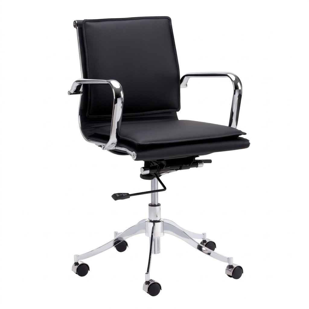 Padded Leather Swivel Office Chair by Splendido Morgan, alternate view 6