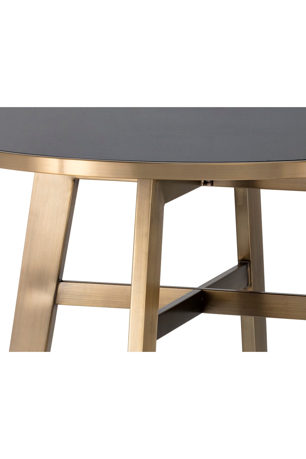 Gold Framed Glass Bar Table by Splendido Bronx Dining Table, alternate view 4