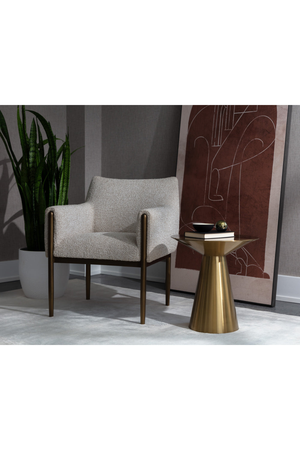 Yellow Gold End Table by Splendido Carmel Side Table, alternate view 9