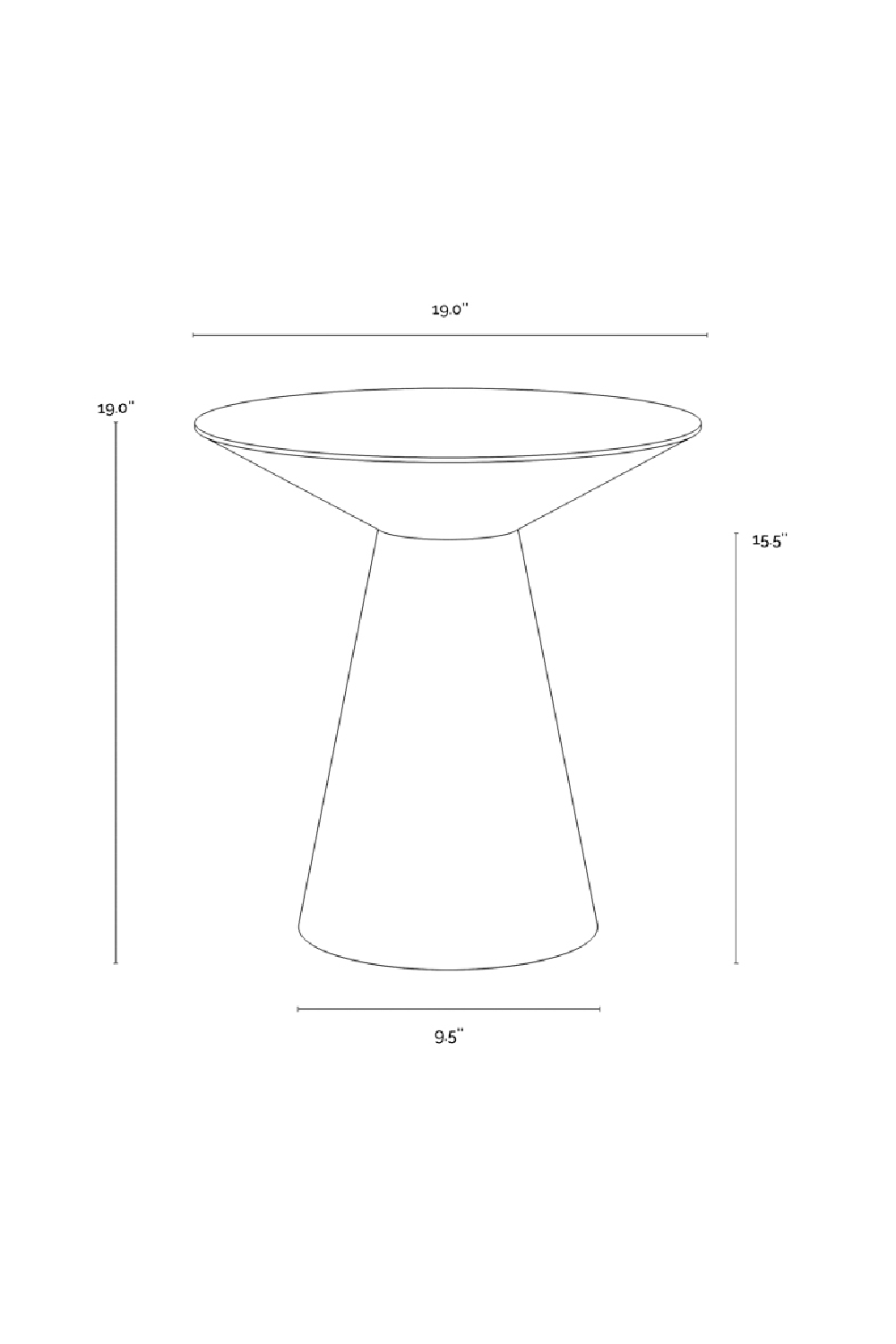 Yellow Gold End Table by Splendido Carmel Side Table, alternate view 5