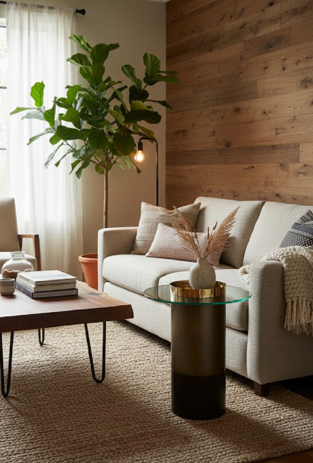Gold Tray Top End Table by Splendido Haru Side Table, alternate view 2