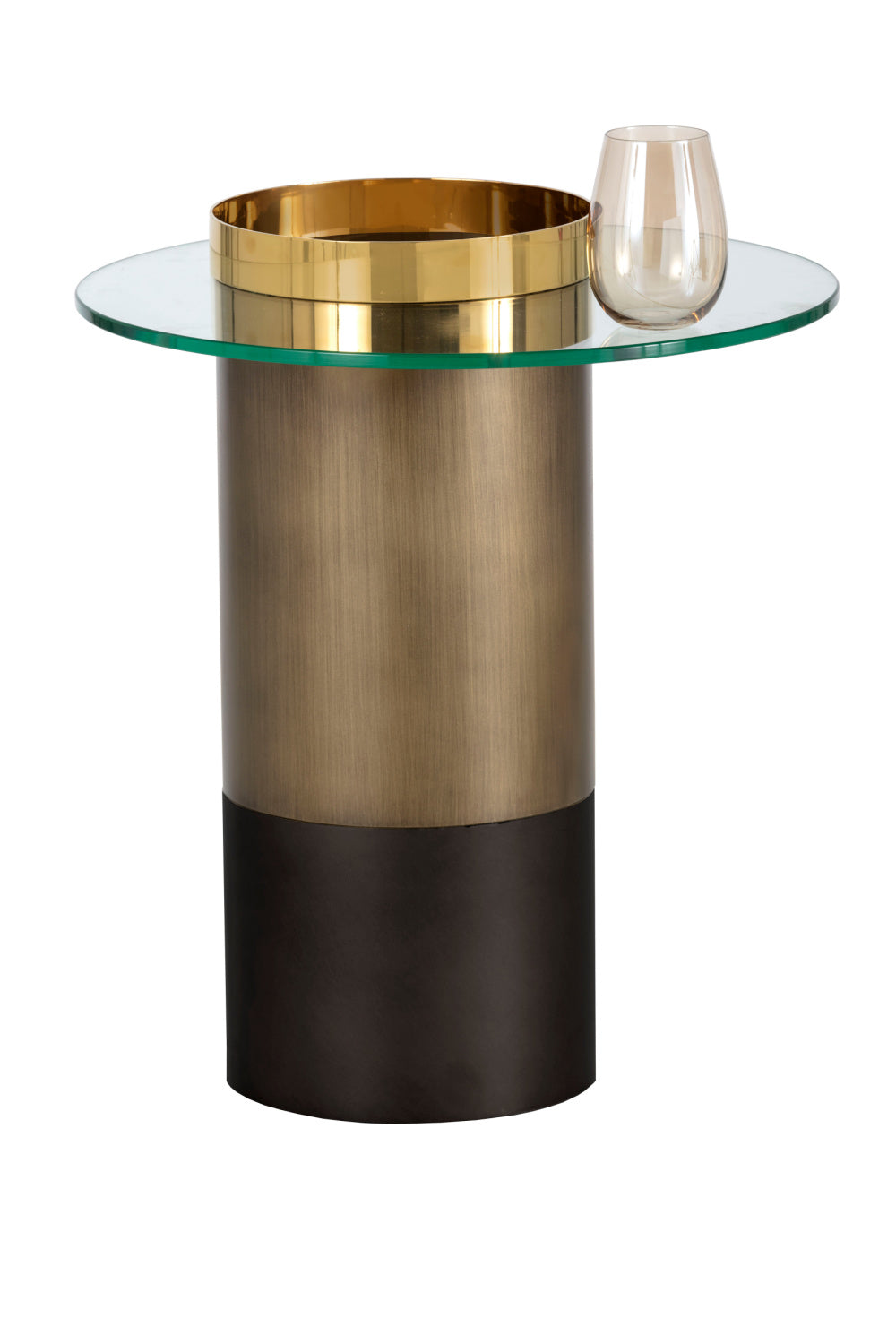 Gold Tray Top End Table by Splendido Haru Side Table, alternate view 3
