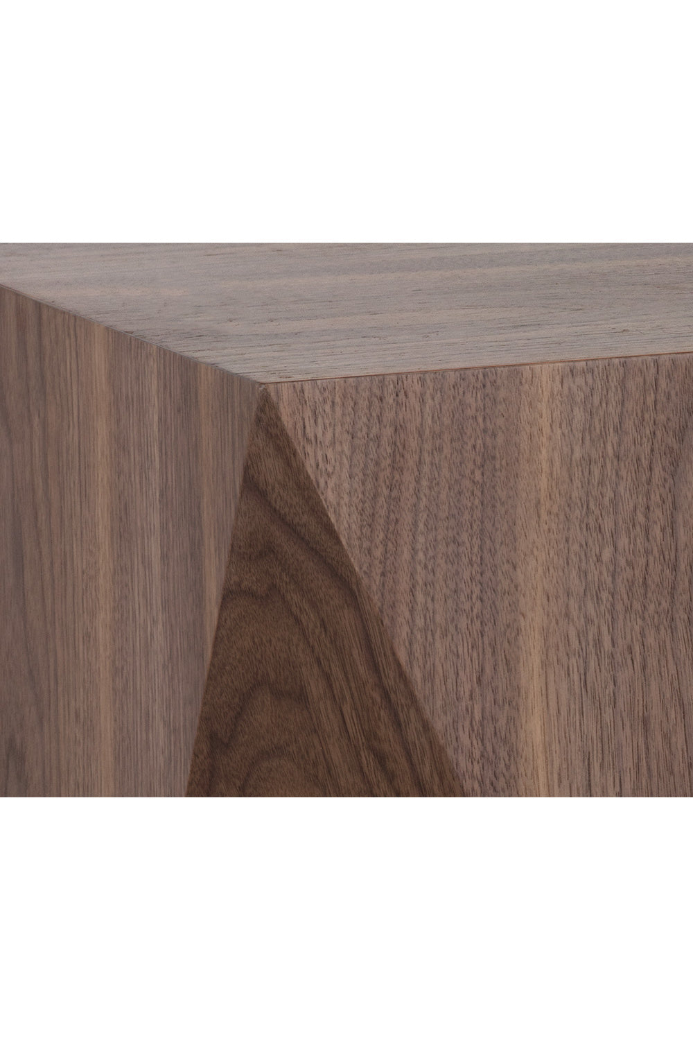 Geometrical Walnut End Table by Splendido Timmons Side Table, alternate view 8