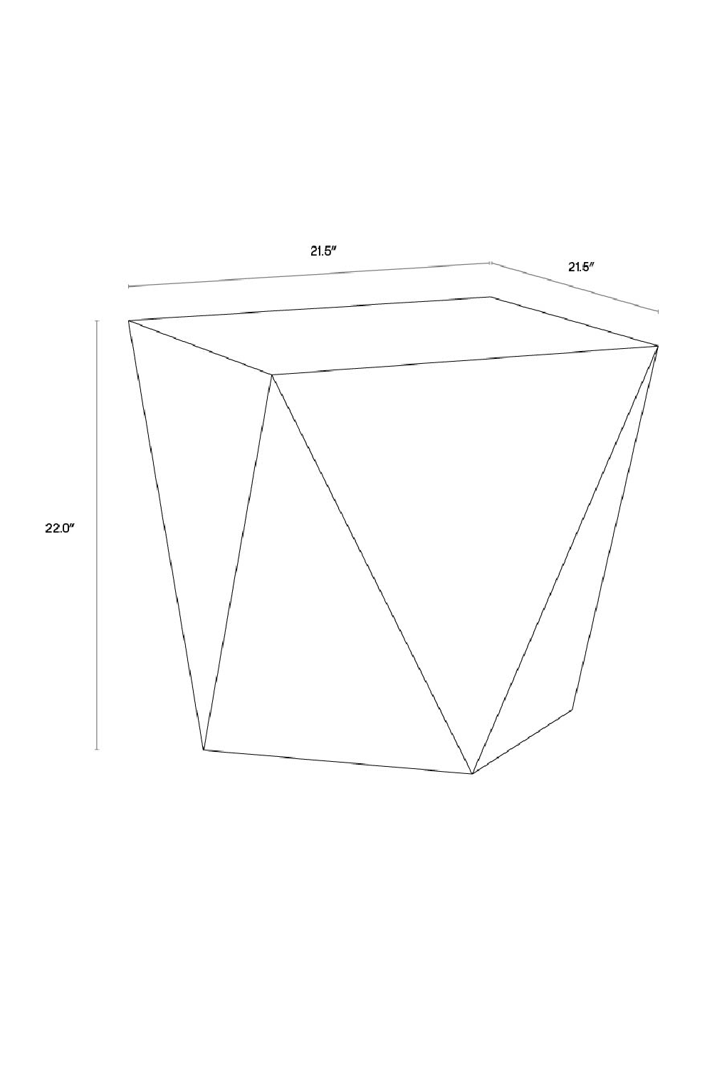 Geometrical Walnut End Table by Splendido Timmons Side Table, alternate view 11