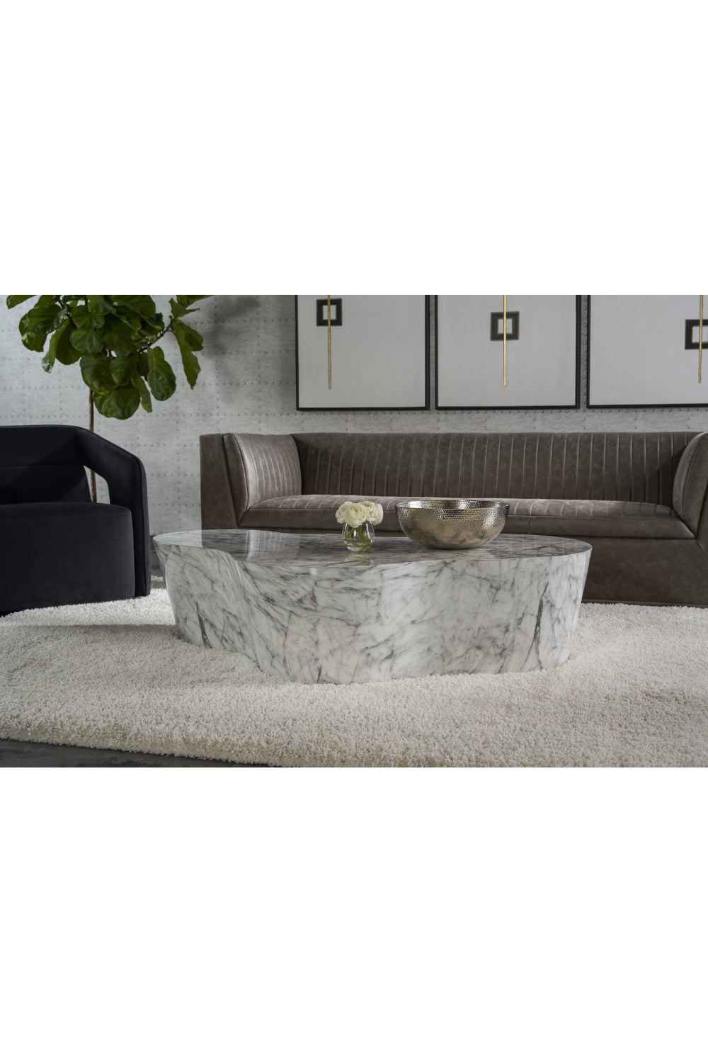 Marble-Look Indoor/Outdoor Coffee Table by Splendido Ava, alternate view 7