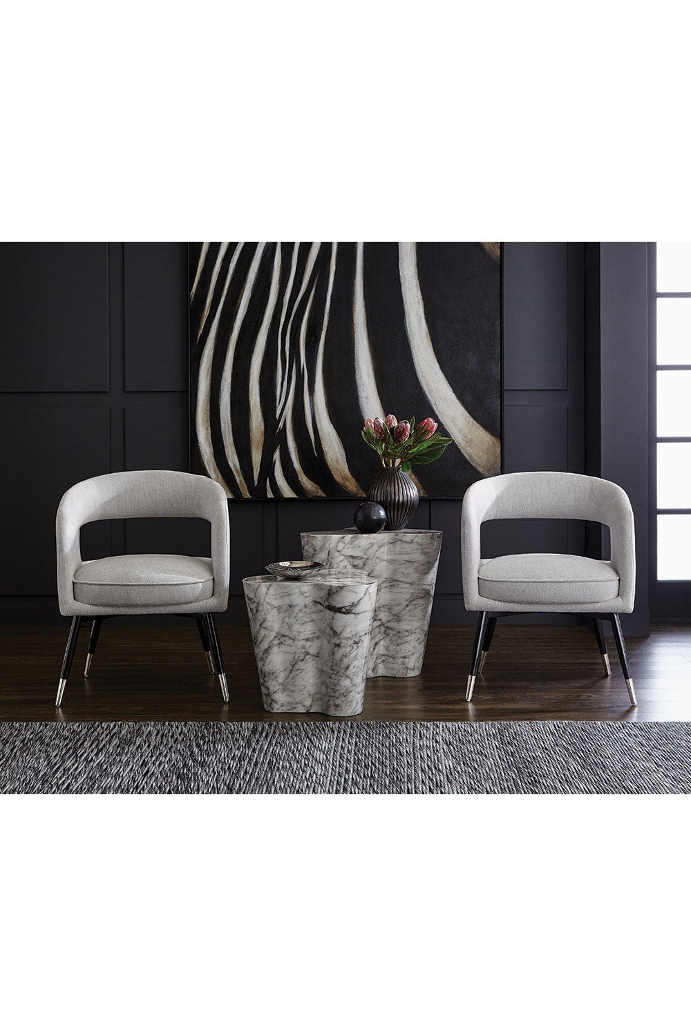 Modern European furniture - Marble-Look Indoor/Outdoor End Table S - www.oroa.com