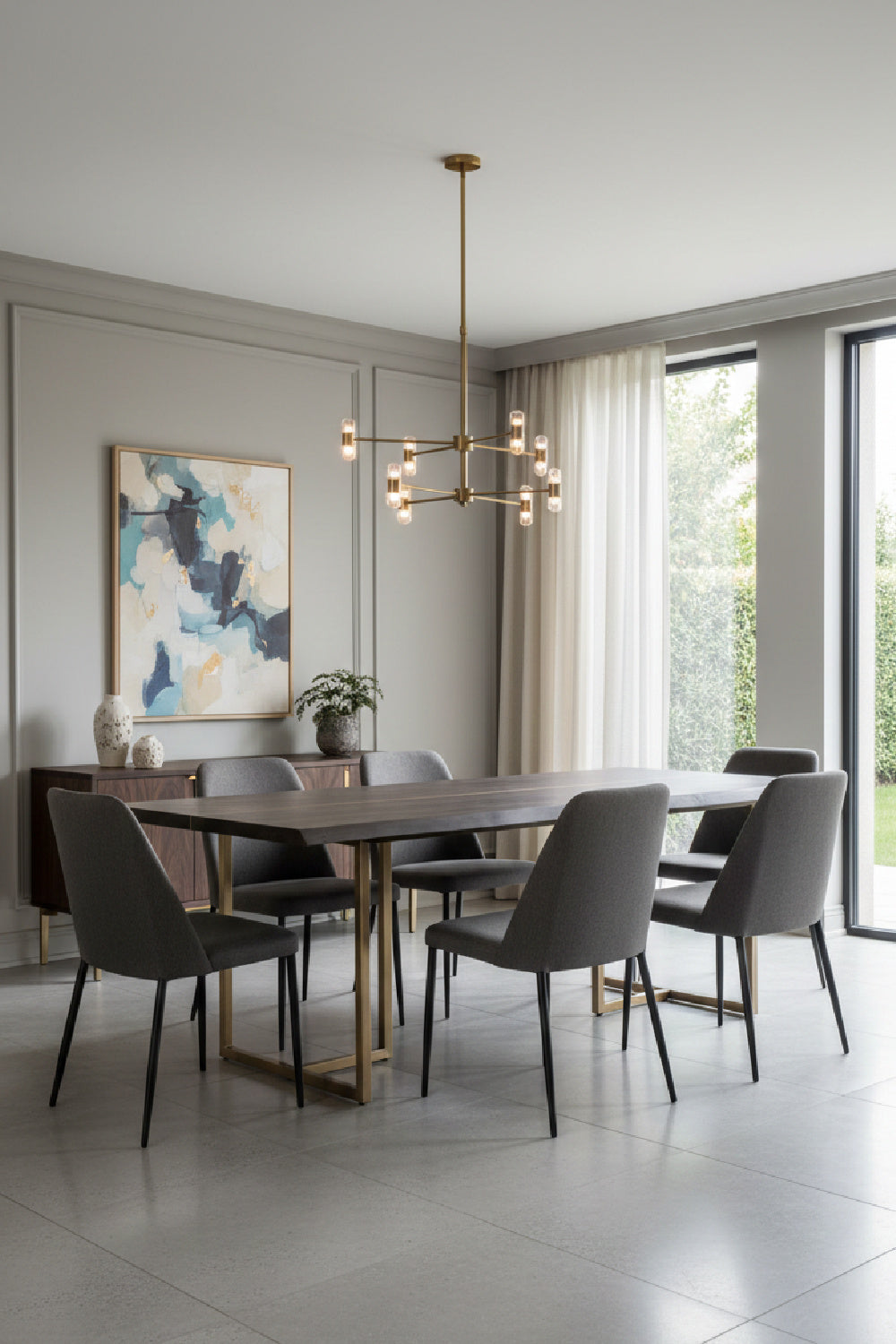 Smoked Acacia Wood Dining Table | Splendido Donnelly | Oroa.com