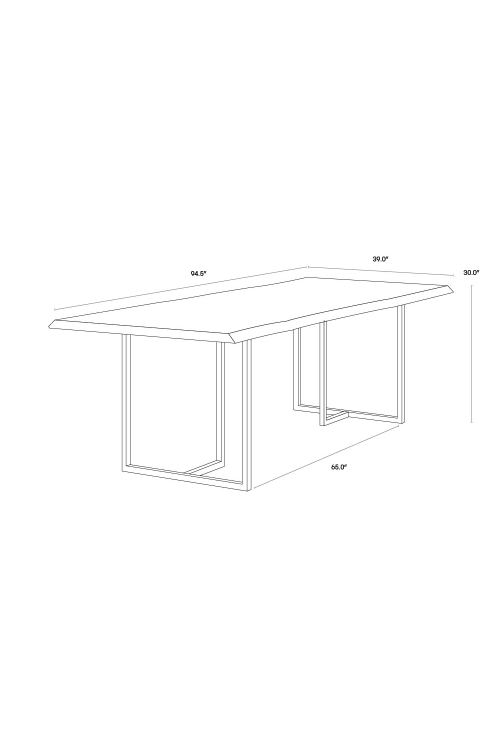 Smoked Acacia Wood Dining Table by Splendido Donnelly, alternate view 6