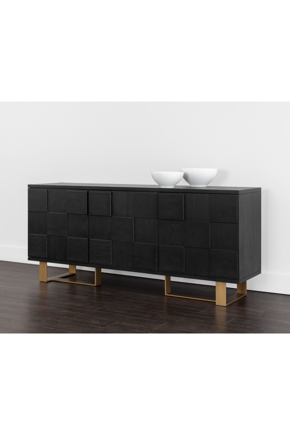 Checkered Smoked Acacia Sideboard by Splendido Lars, alternate view 7