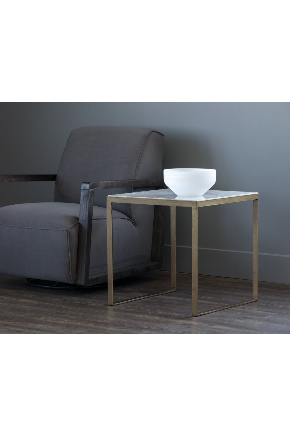 Italian Marble Square End Table by Splendido Evert Side Table, alternate view 11
