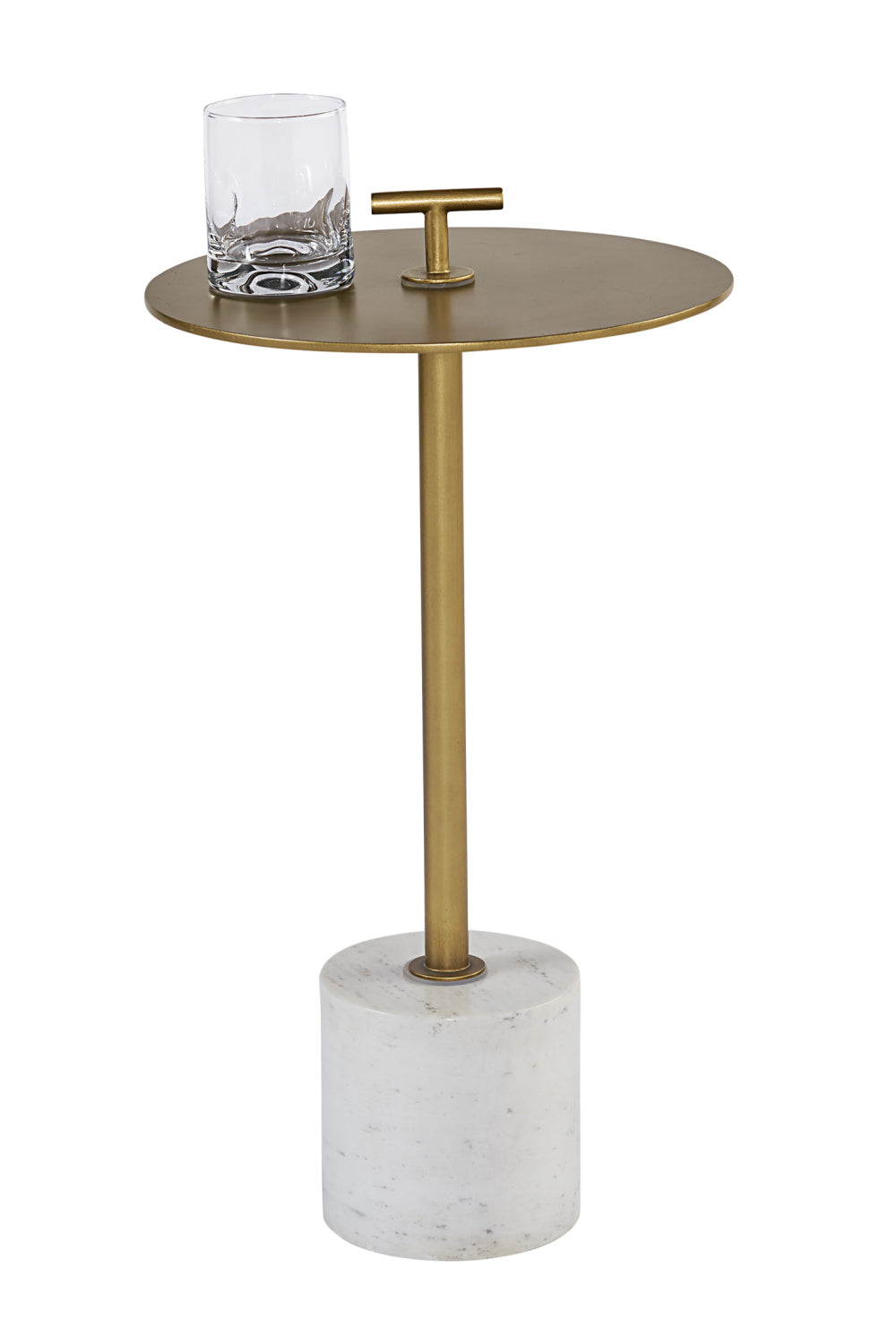 Gold Round End Table by Splendido Sia Side Table, alternate view 3