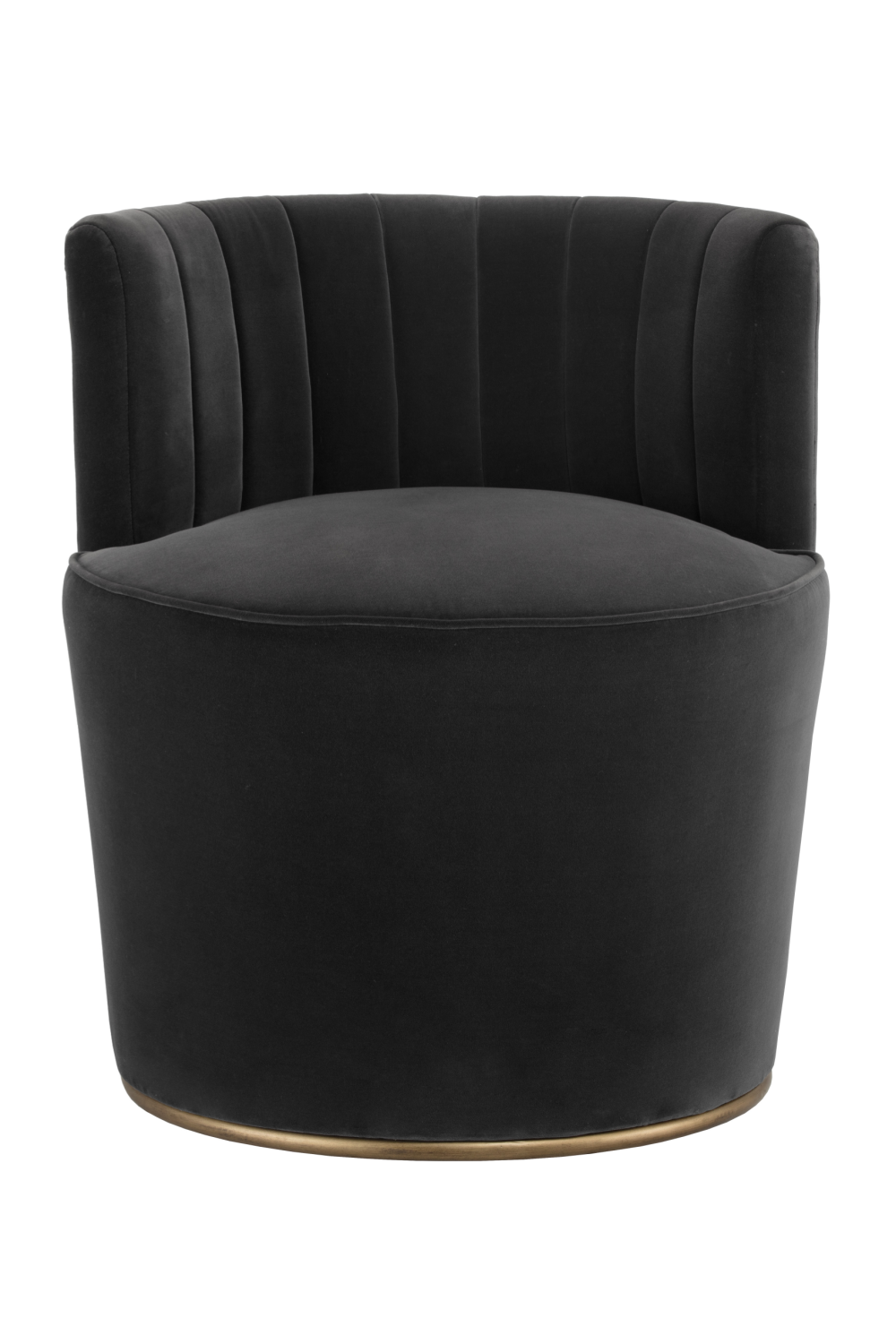Gray Channeled-Back Lounge Chair by Splendido August Accent Chair, alternate view 3