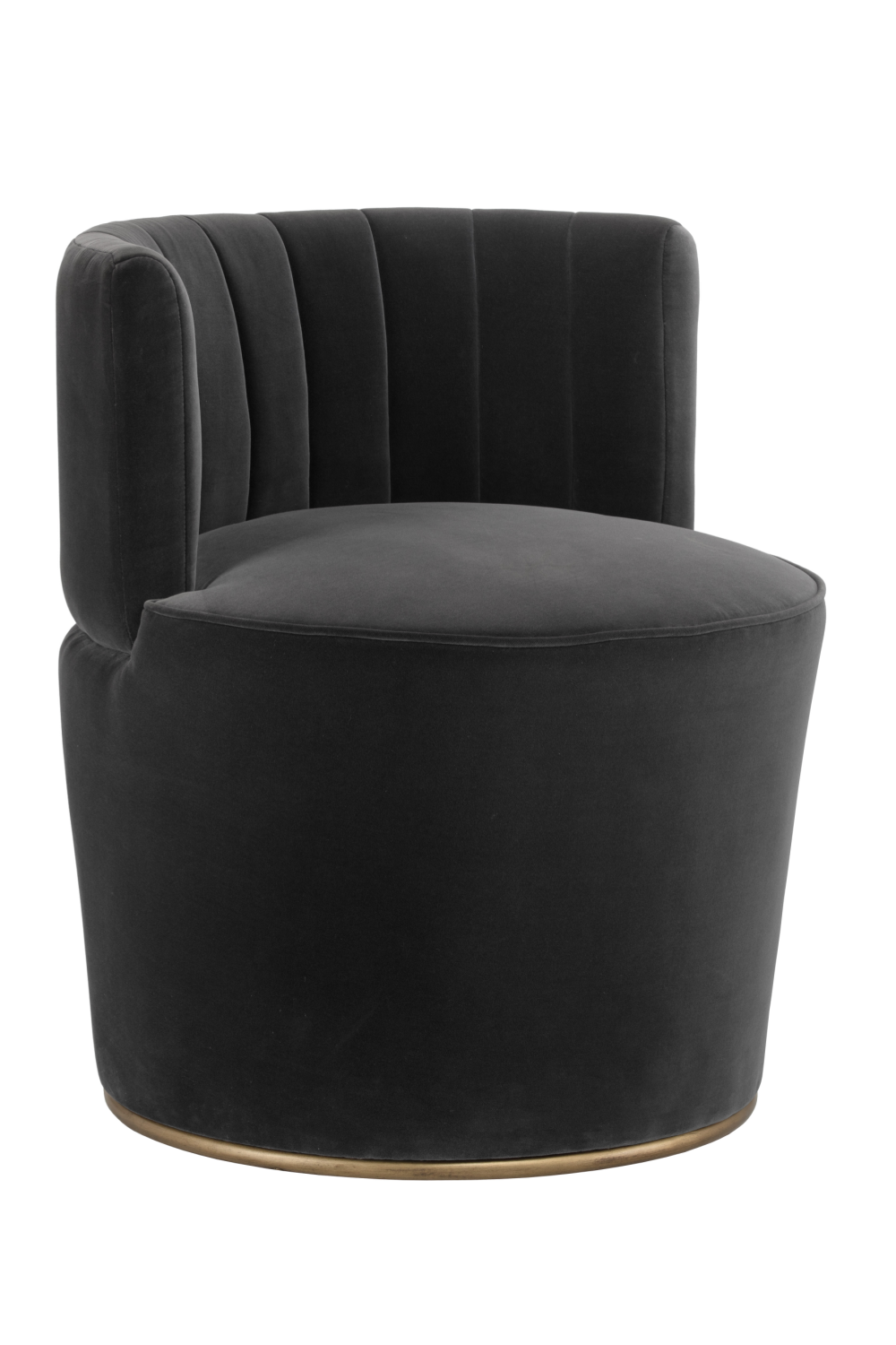 Gray Channeled-Back Lounge Chair by Splendido August Accent Chair