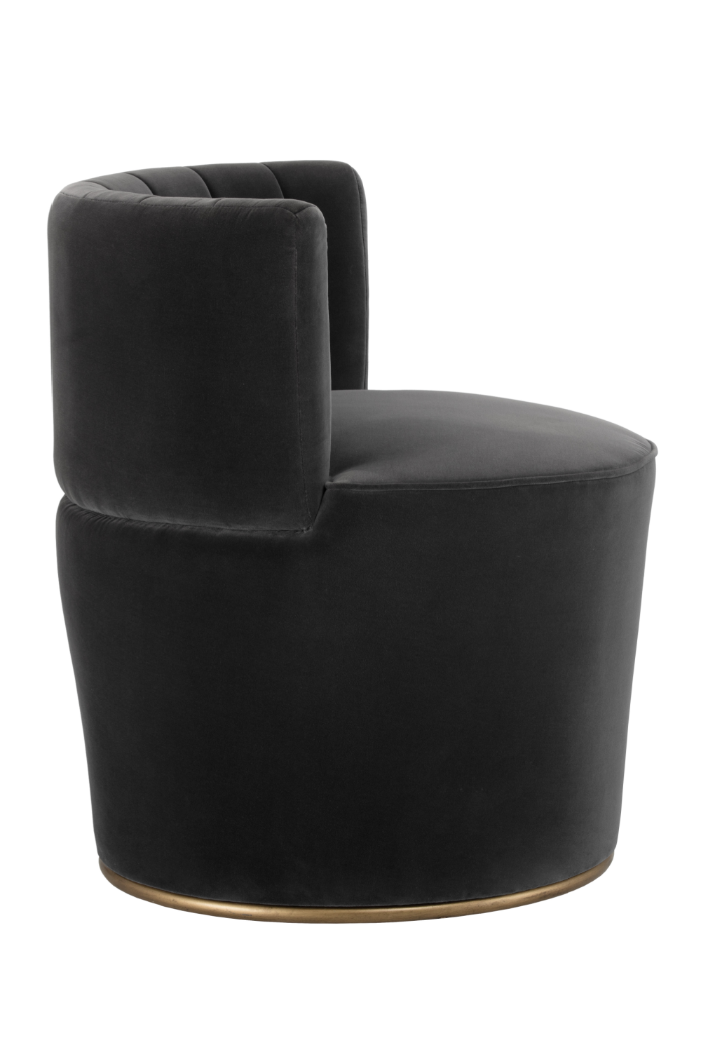 Gray Channeled-Back Lounge Chair by Splendido August Accent Chair, alternate view 4