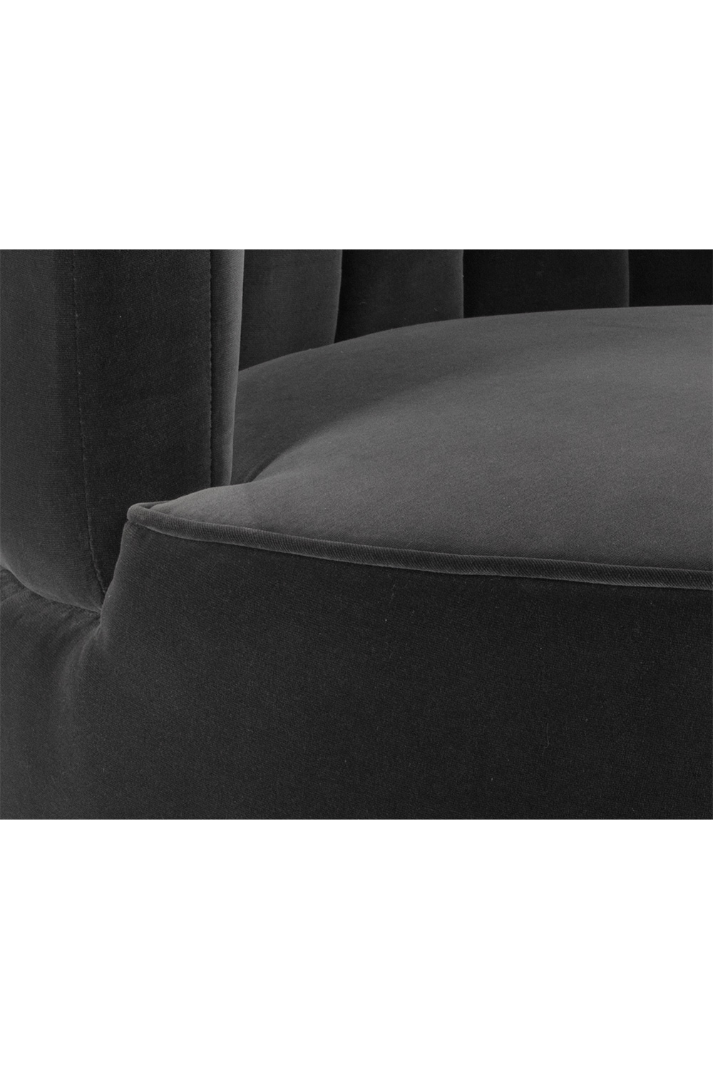 Gray Channeled-Back Lounge Chair by Splendido August Accent Chair, alternate view 7