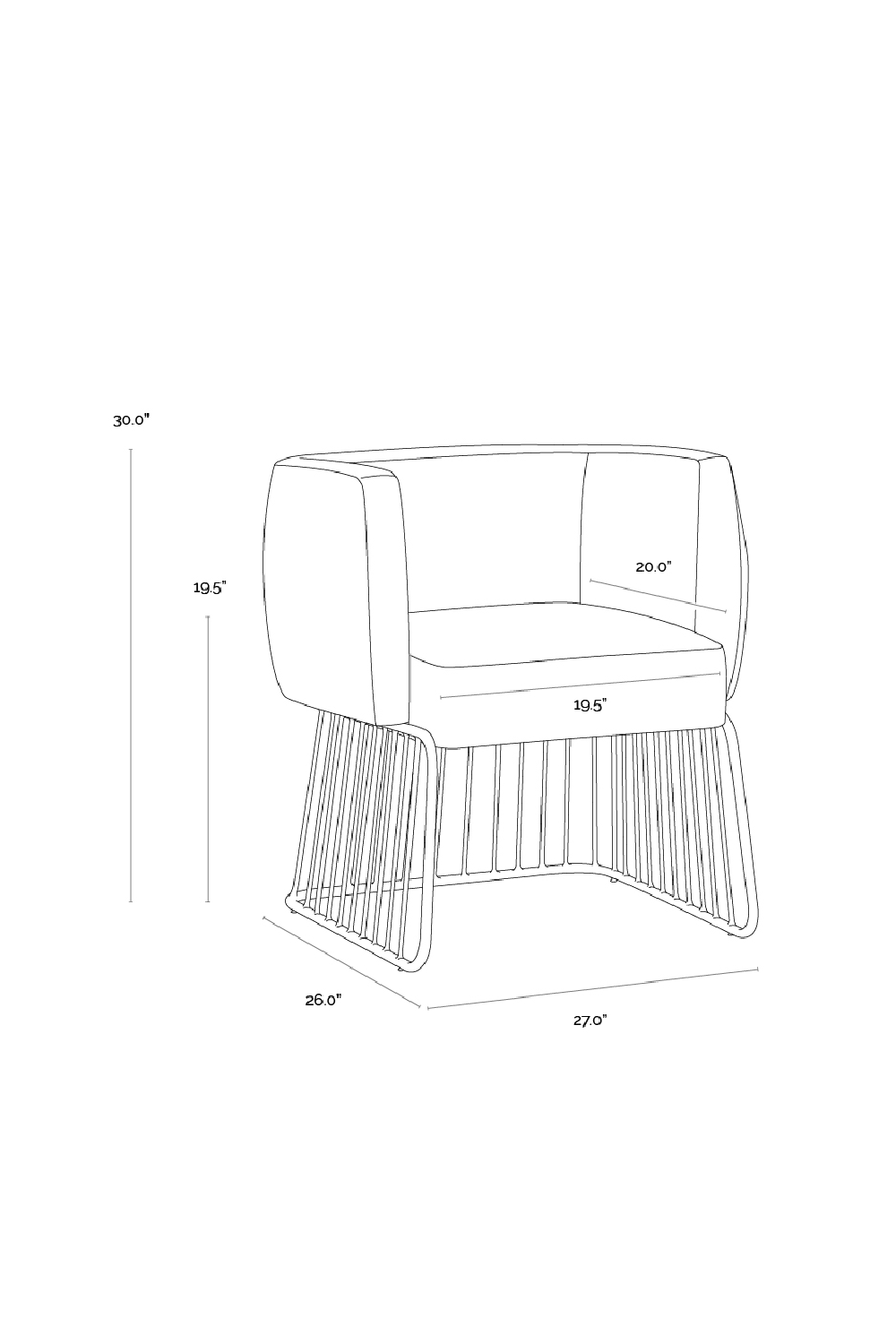 Green Fabric Modern Dining Chair by Splendido Gala, alternate view 7