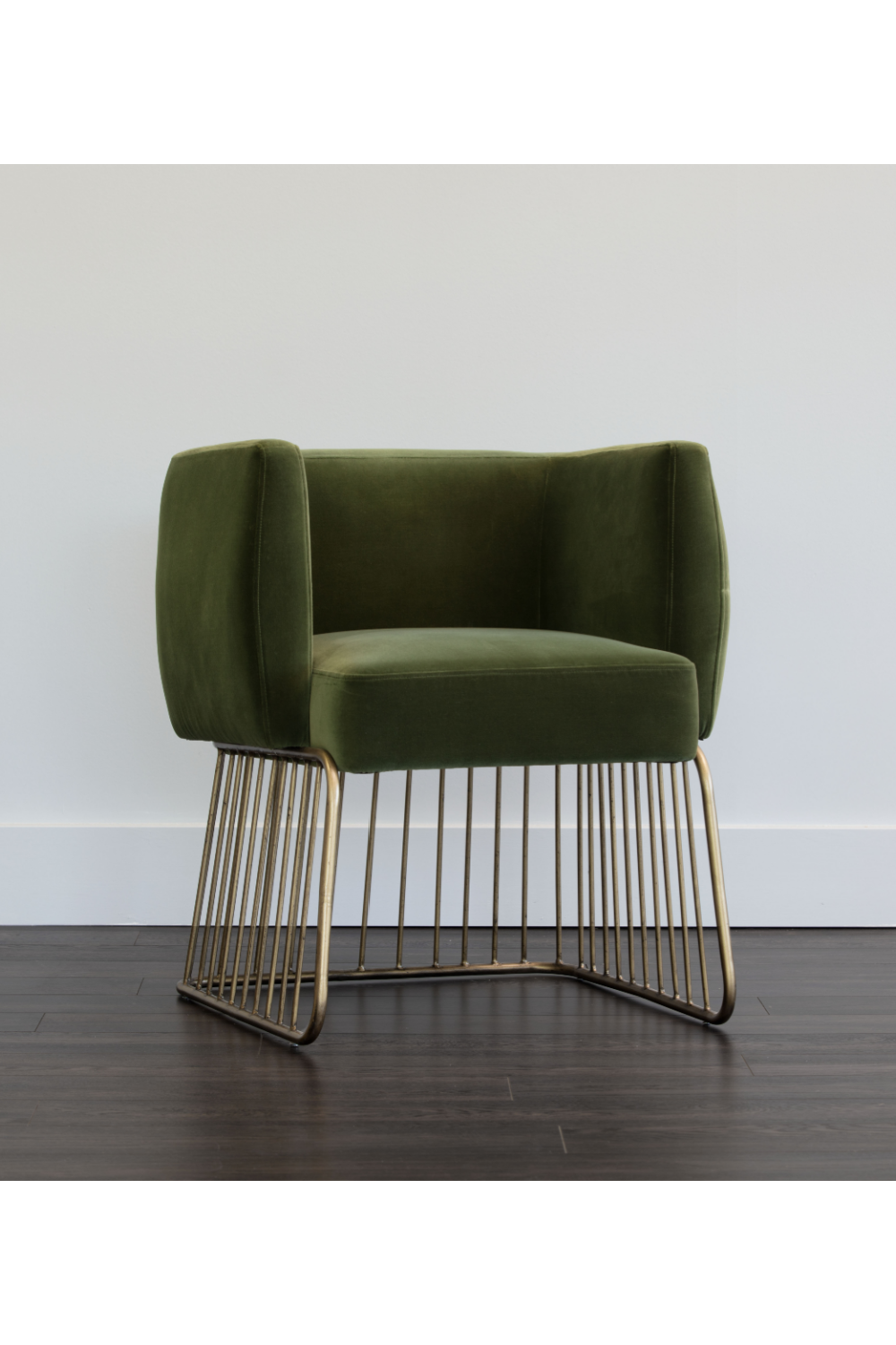 Modern European furniture - Green Fabric Modern Dining Chair - www.oroa.com