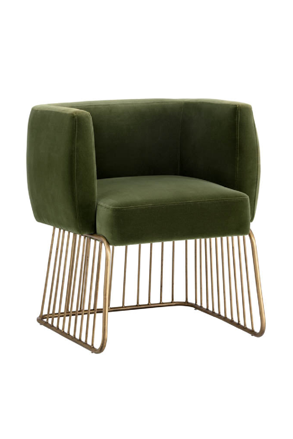 Green Fabric Modern Dining Chair by Splendido Gala