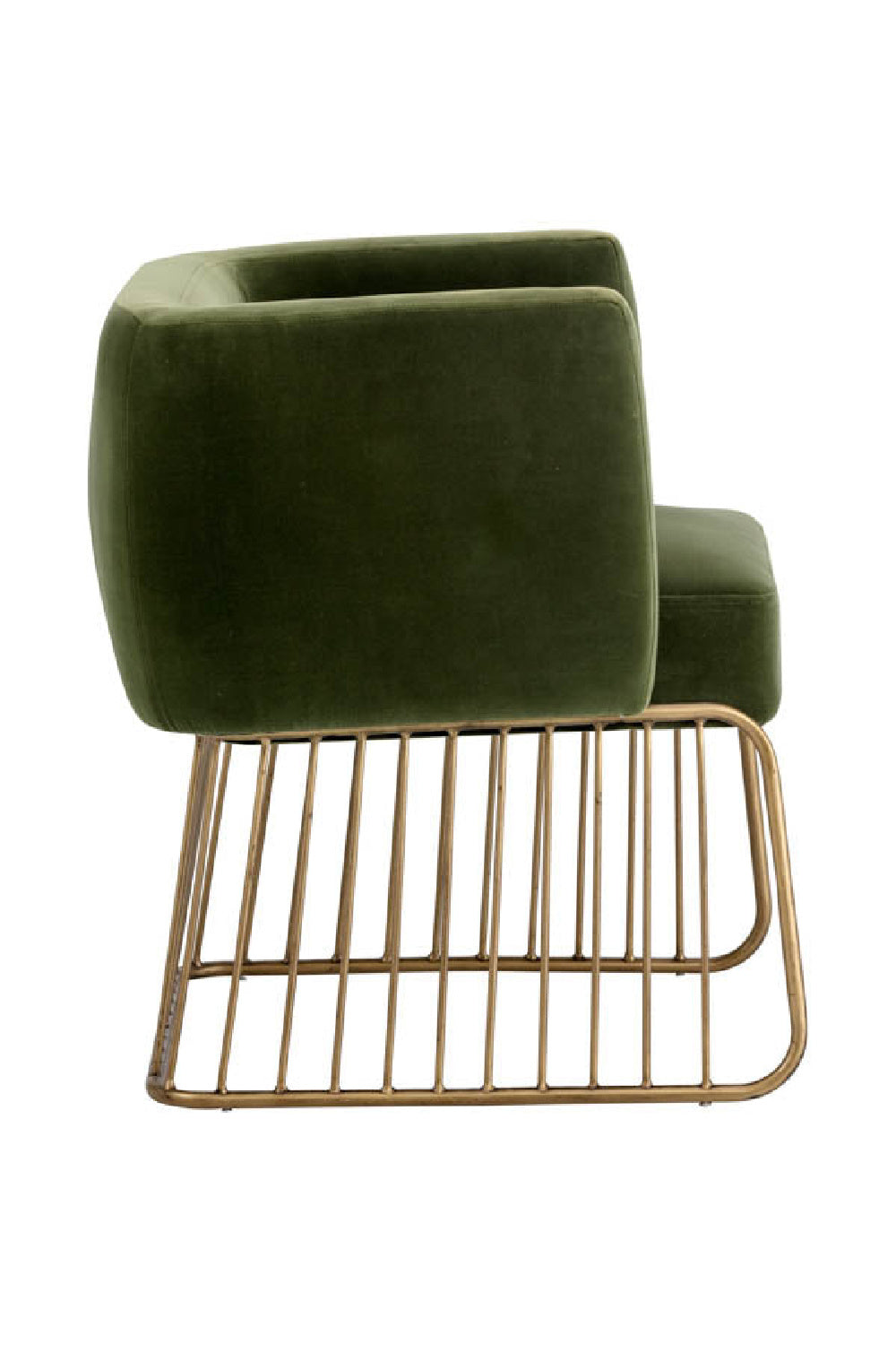 Green Fabric Modern Dining Chair by Splendido Gala, alternate view 3