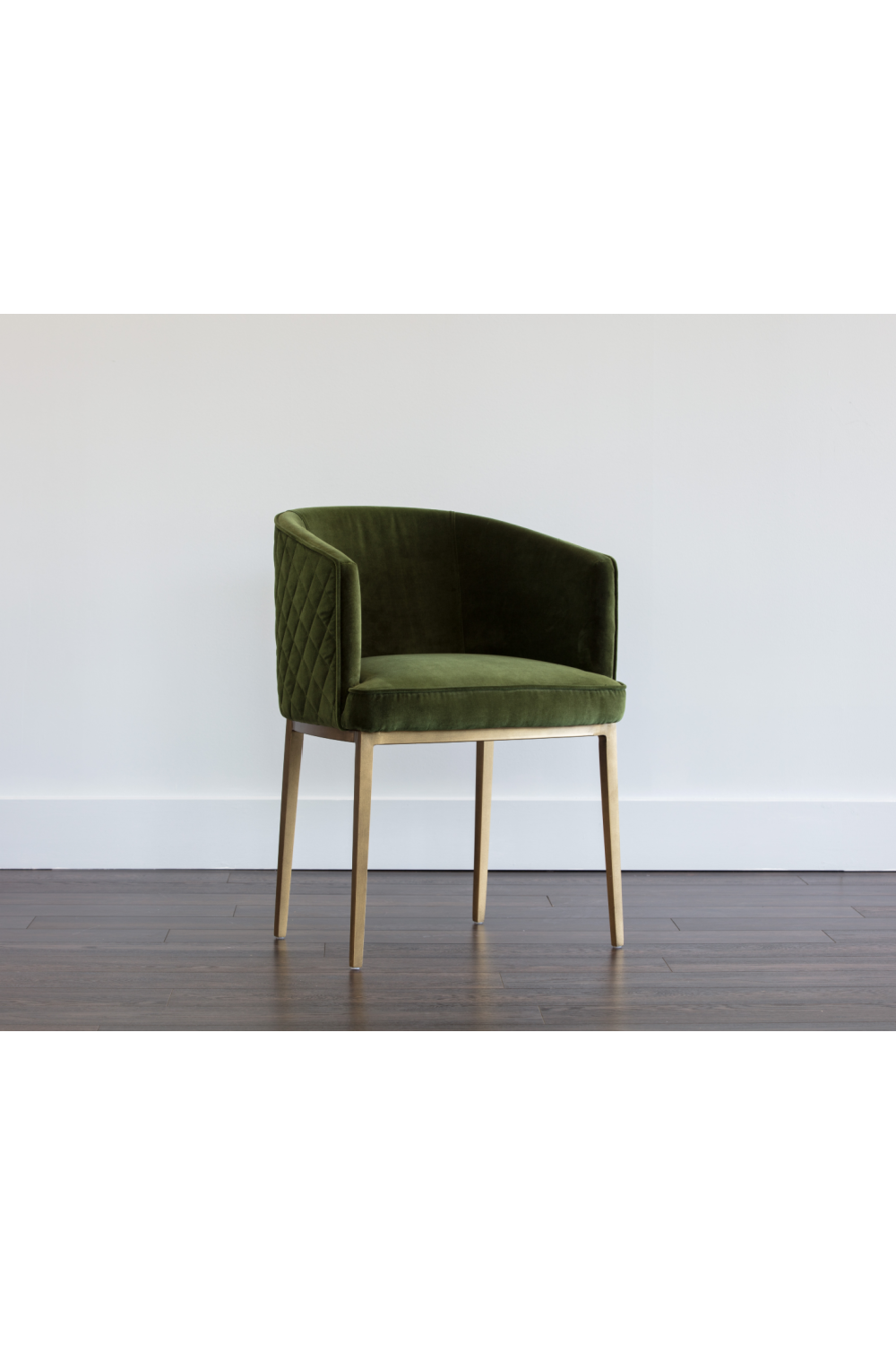 Green Diamond-Stitched Dining Chair by Splendido Cornella, alternate view 9