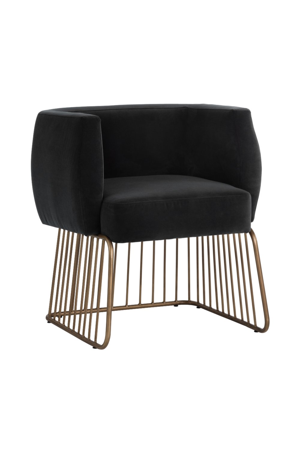 Gray Fabric Modern Dining Chair by Splendido Gala
