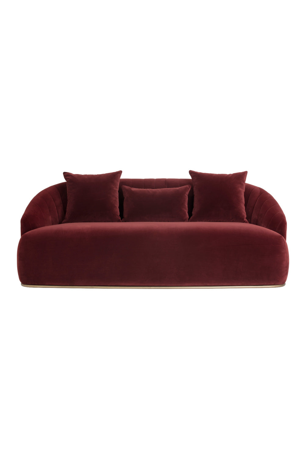 Channel-Tufted Velvet Sofa by Splendido Astrid, alternate view 3
