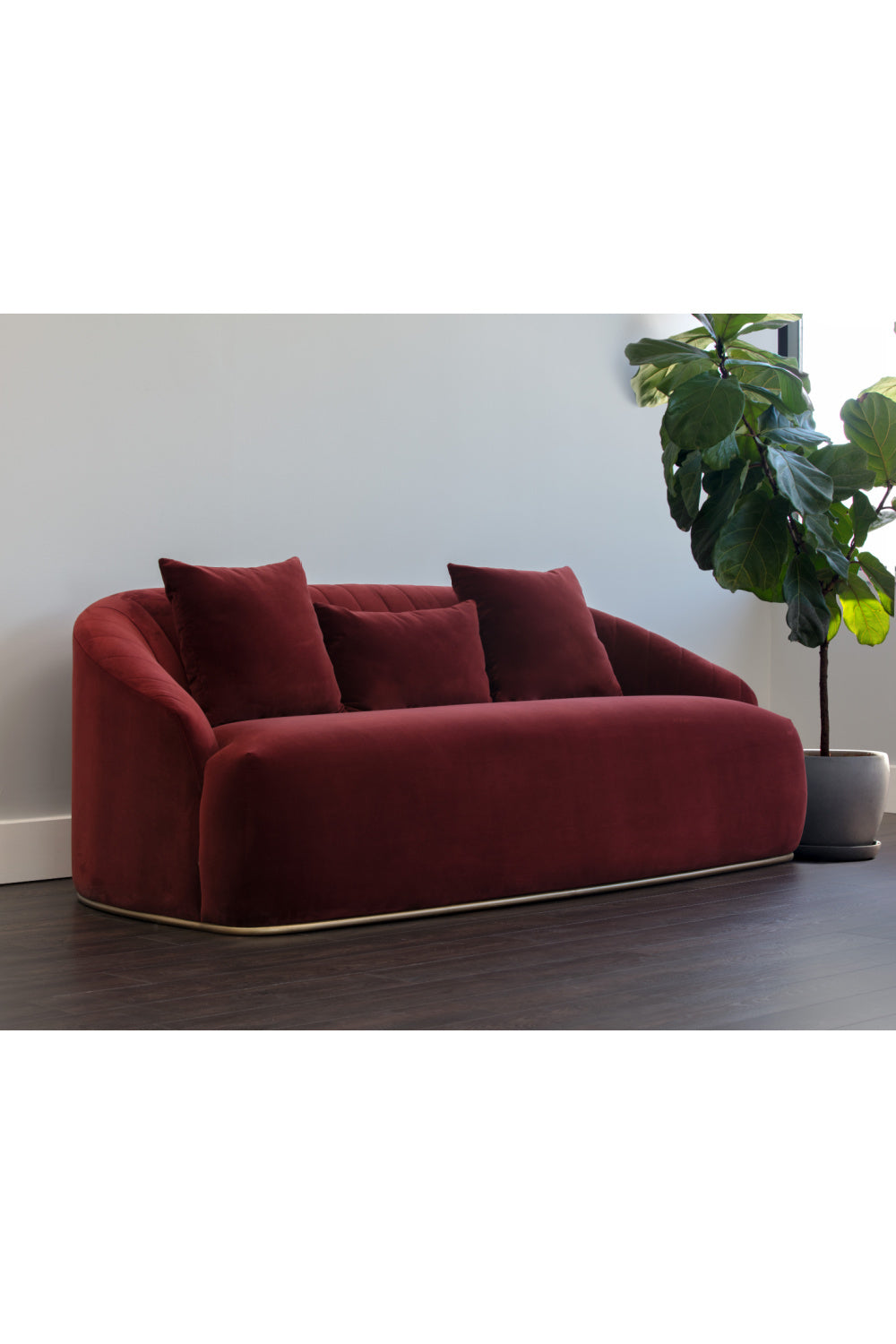 Channel-Tufted Velvet Sofa by Splendido Astrid, alternate view 6