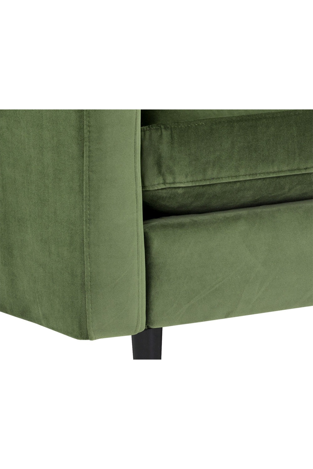 Channeled Green Velvet Sofa by Splendido Yosi, alternate view 6
