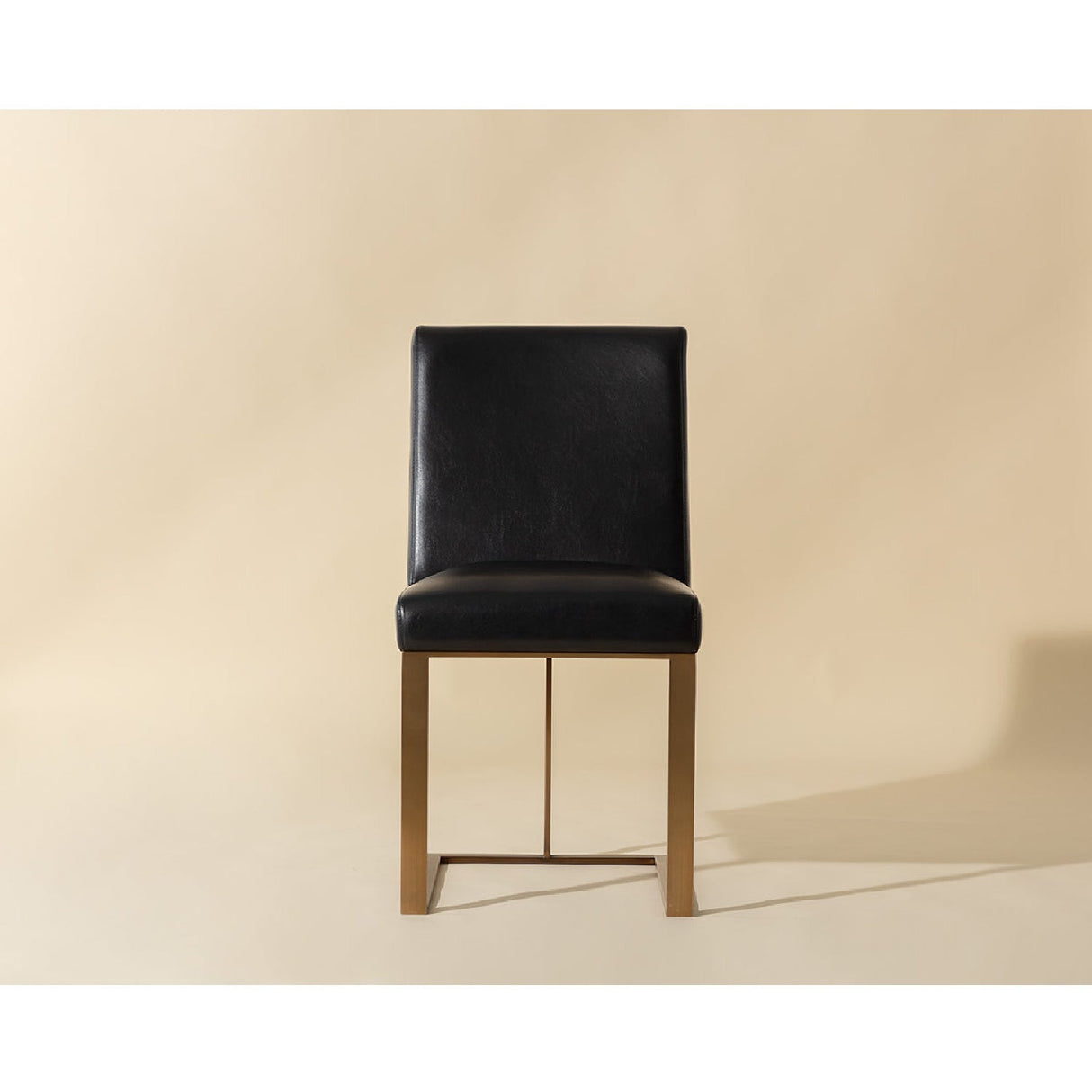 Black Leather Cantilevered Dining Chair by Splendido Dean, alternate view 10