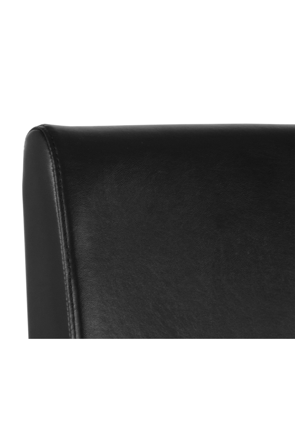 Black Leather Cantilevered Dining Chair by Splendido Dean, alternate view 5