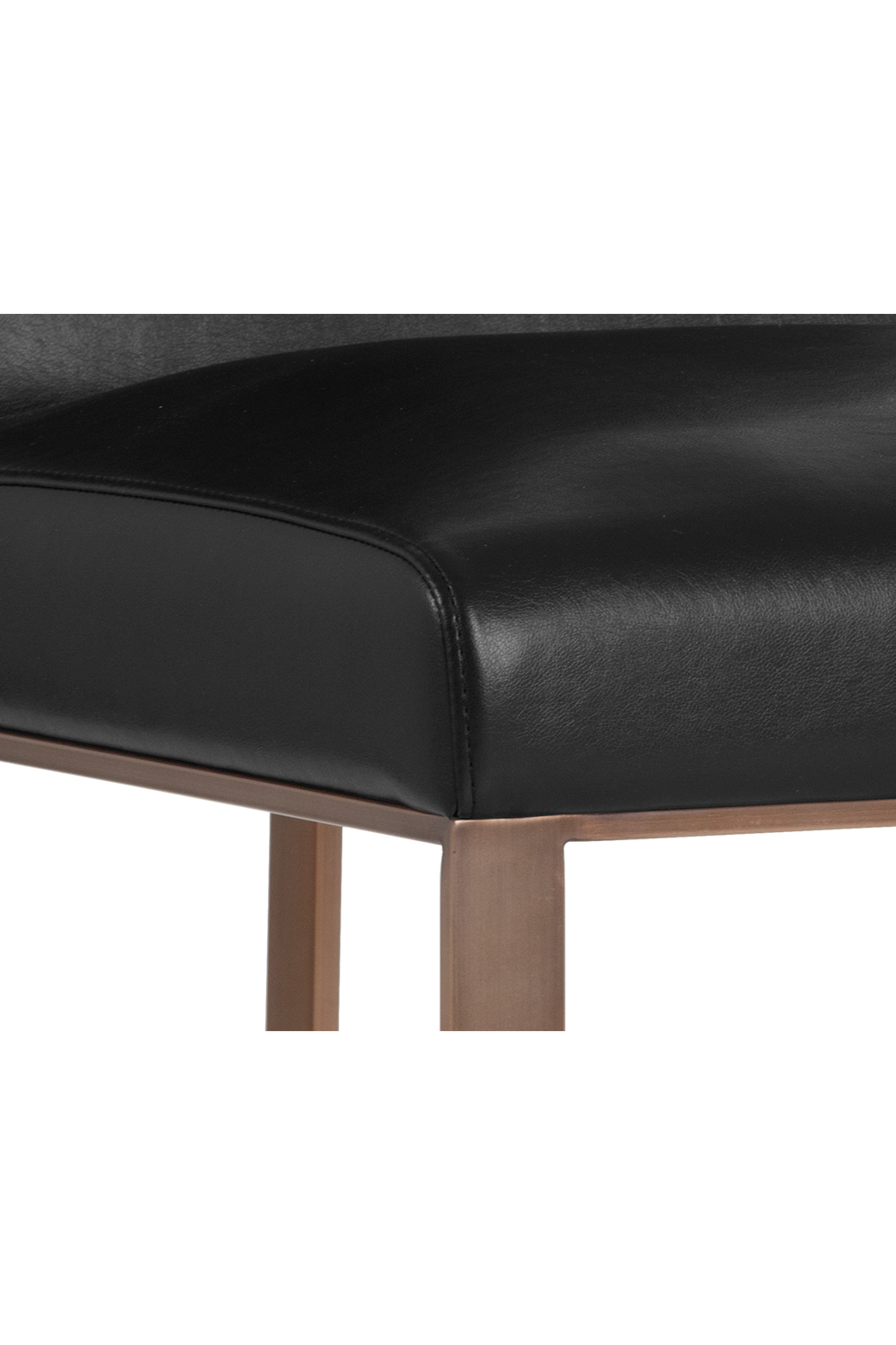 Black Leather Cantilevered Dining Chair by Splendido Dean, alternate view 7
