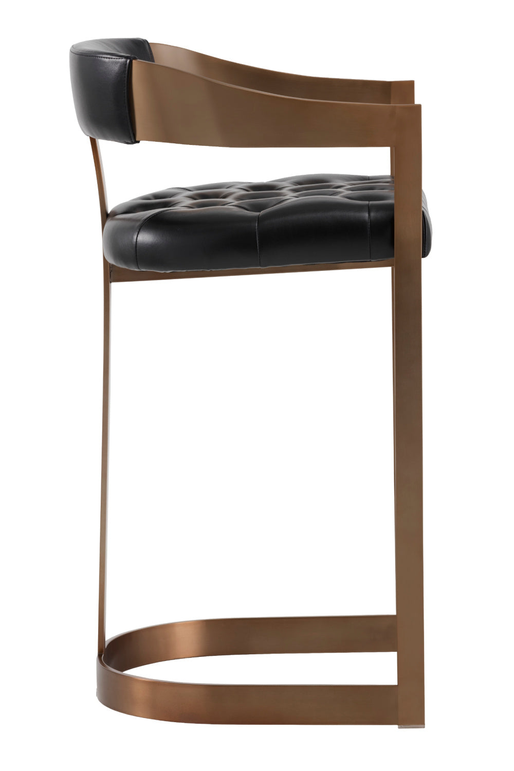 Antique Brass Framed Bar Stool by Splendido Beaumont Barstool, alternate view 3
