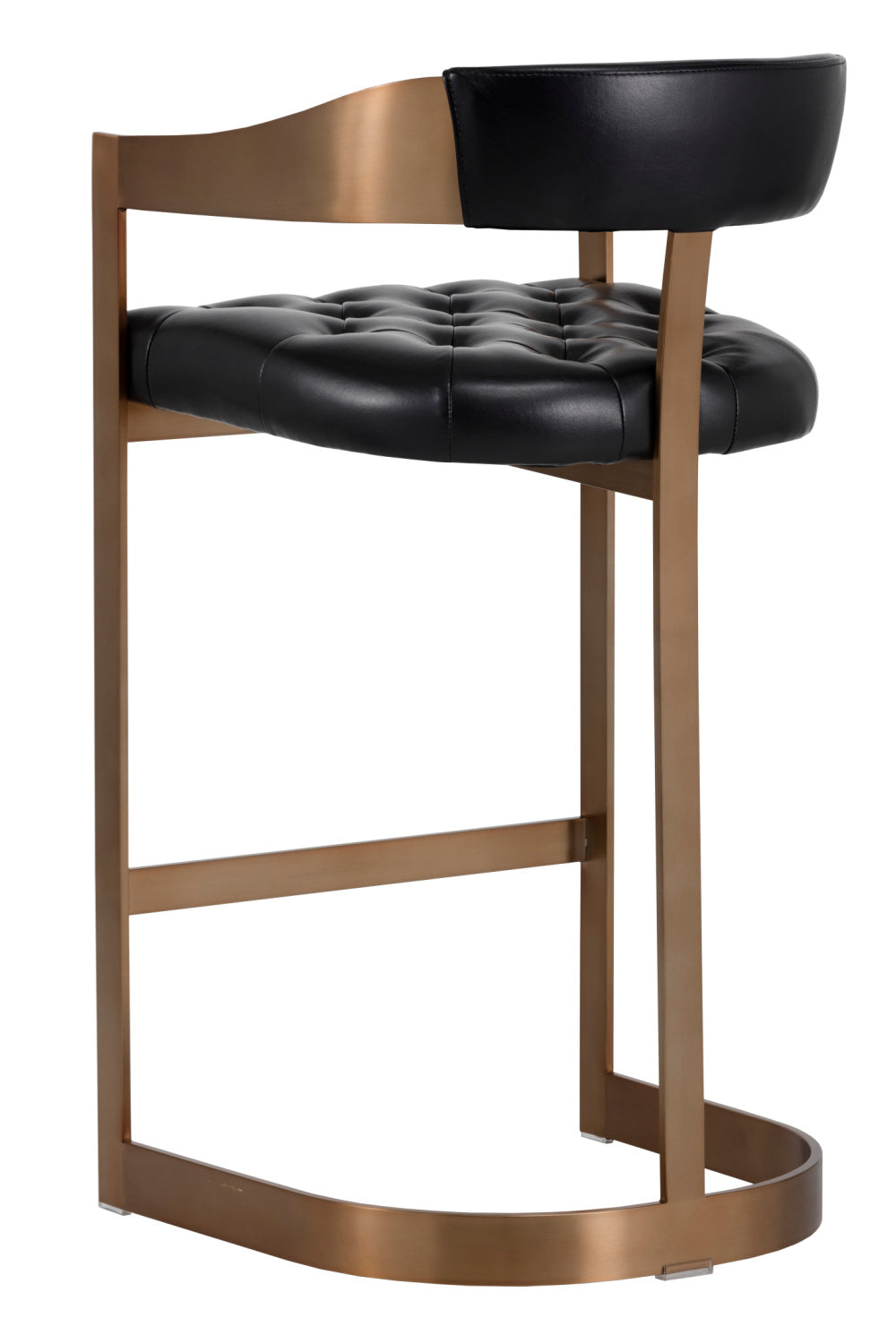 Antique Brass Framed Bar Stool by Splendido Beaumont Barstool, alternate view 4