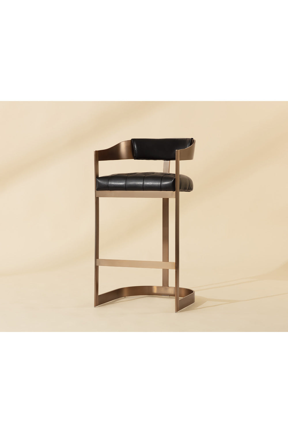 Antique Brass Framed Bar Stool by Splendido Beaumont Barstool, alternate view 9