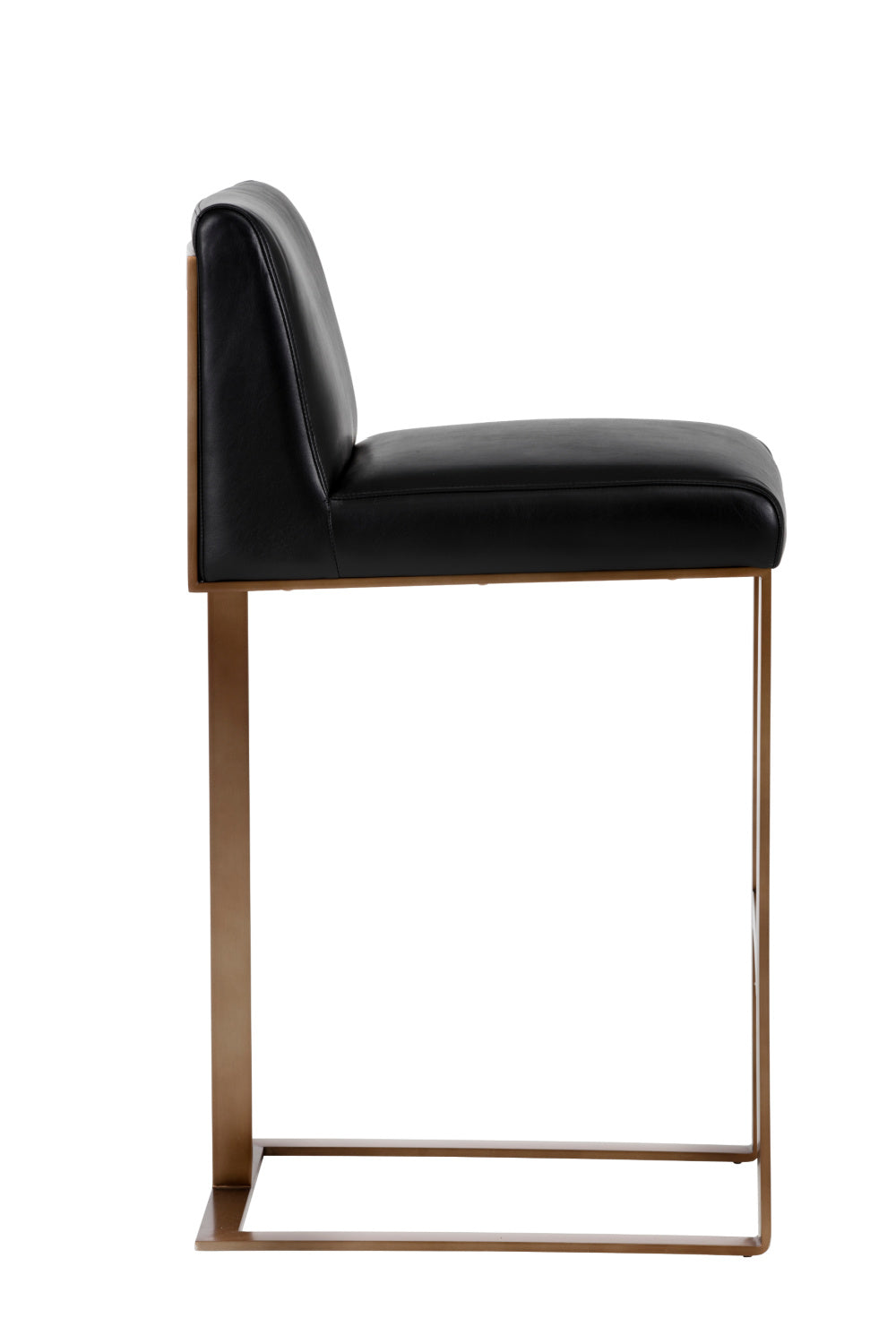 Black Leather Cantilevered Bar Stool by Splendido Dean Barstool, alternate view 4