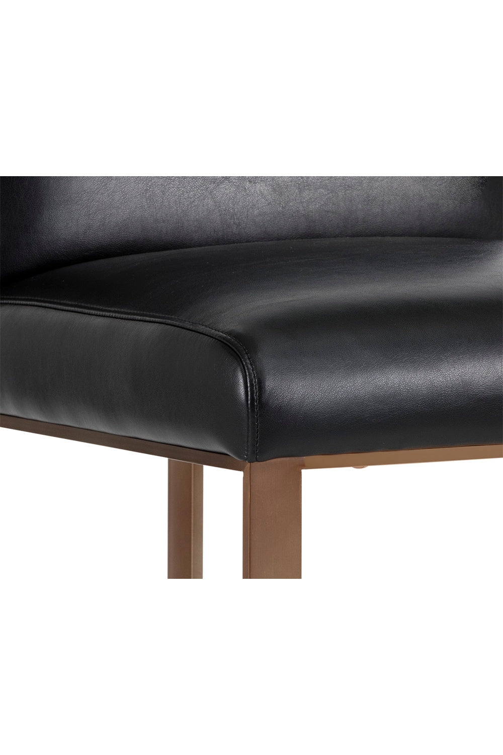 Black Leather Cantilevered Bar Stool by Splendido Dean Barstool, alternate view 6