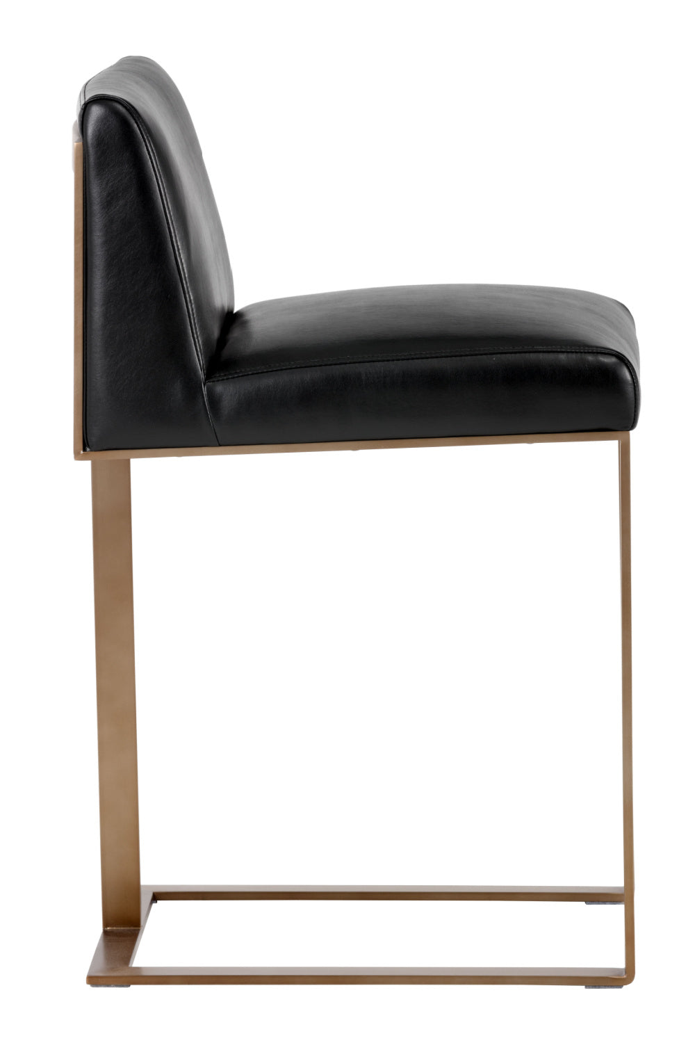 Modern European furniture - Black Bonded Leather Counter Stool - www.oroa.com