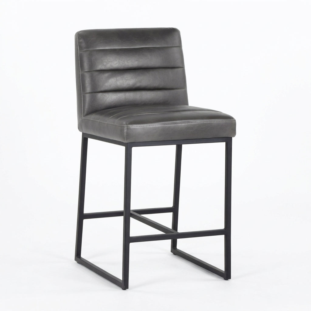 Modern Channel-Tufted Counter Stool by Splendido Spyros, alternate view 10