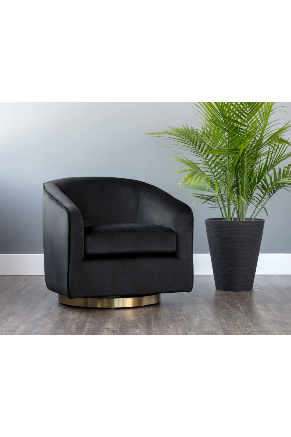 Curved Swivel Lounge Chair by Splendido Hazel Accent Chair, alternate view 23